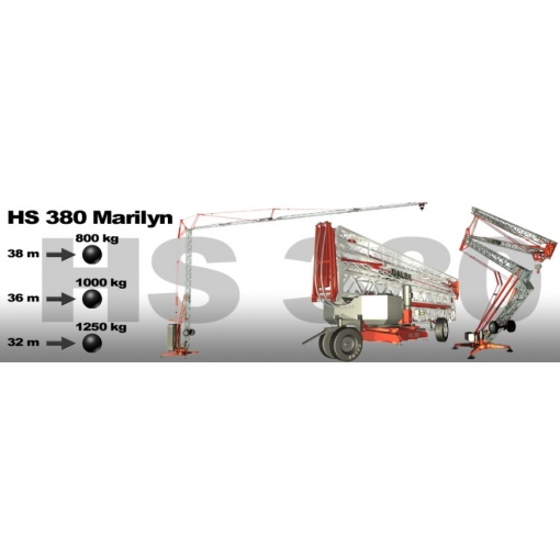 Macara autoridicatoare GRU DALBE HS380 Marilyn H maxim 29.1 m L brat 38 m sarcina maxima 4000 kg