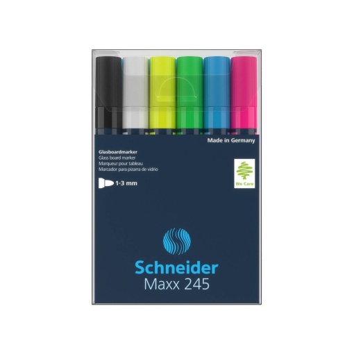 Marker pentru sticlă Schneider Maxx 245 6 buc/set