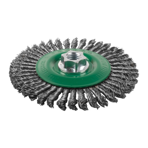Perie rotunda rasucita Milwaukee M14, 125x6mm, inox, 0.5mm