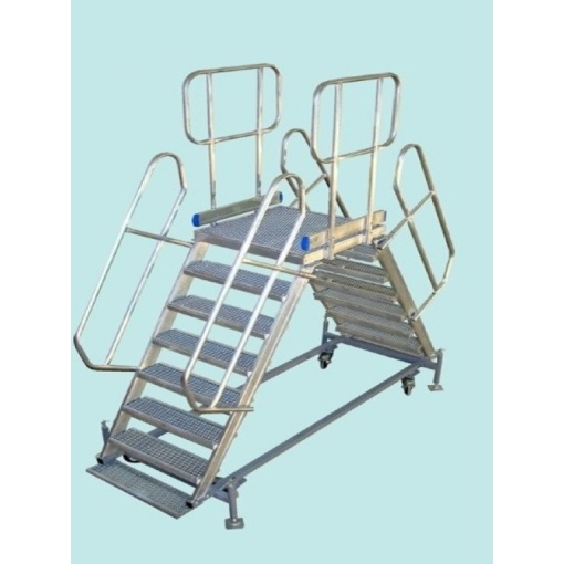 Platforma mobila RARIS, aluminiu, 45°, dubla, Gmax = 200 kg, tip PN45D