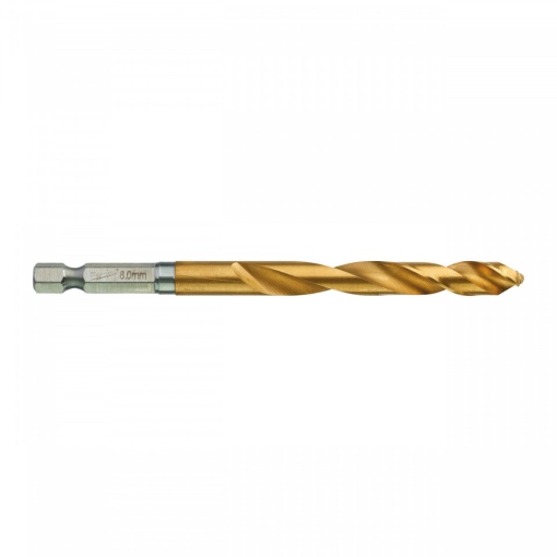RED HEX - Burghie SHOCKWAVE™ HSS-Ground Titan pentru metal Milwaukee Ø 8x70x111 mm - blister 1 buc