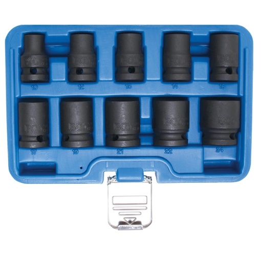 Set 10 chei tubulare de impact 1/2", 10-24 mm