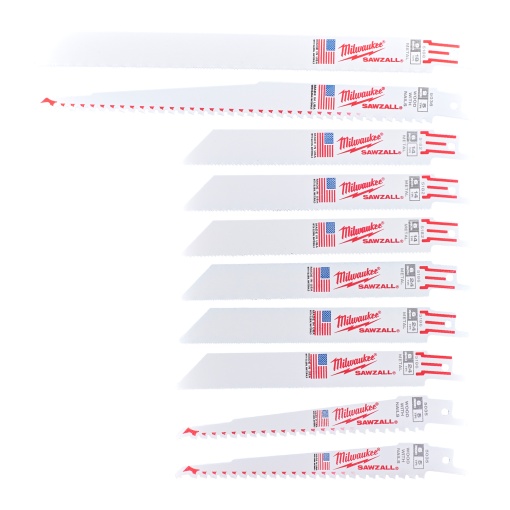 Set 10 pânze Milwaukee SAWZALL™ 150-230 mm