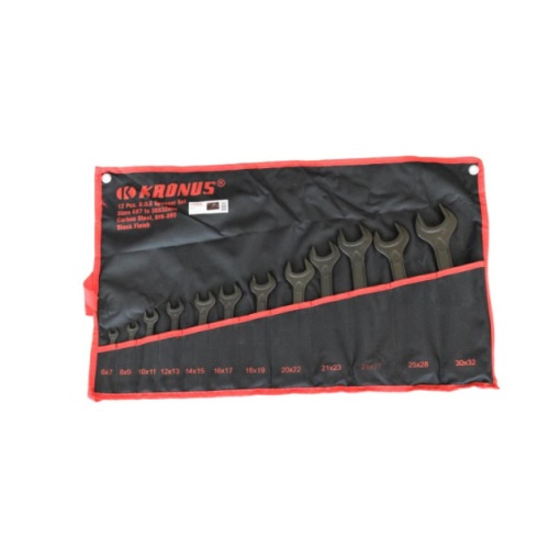 Set 12 chei fixe brunate cu husa textila Kronus - 6-32 mm