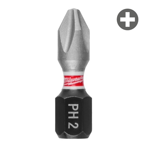 Set 3 biti de impact Milwaukee Shockwave Impact Duty™, PH2x25mm