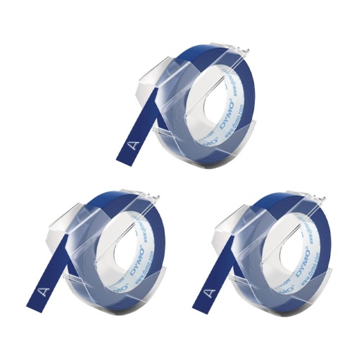 Set 3 Etichete embosabile DYMO Omega 9mm x 3m albastru S0898140 S0847710 S0847740 520106