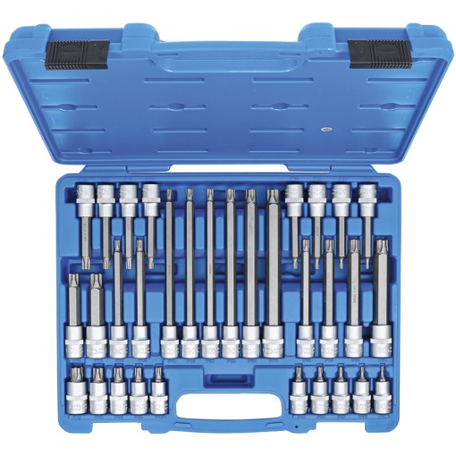Set 32 piese BGS varfuri TorxPlus cu gaura, 1/2", TPS20 - TPS70