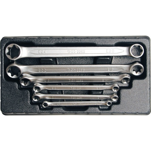 Set 6 chei inelare stelate torx-negativ duble profil E6-E24