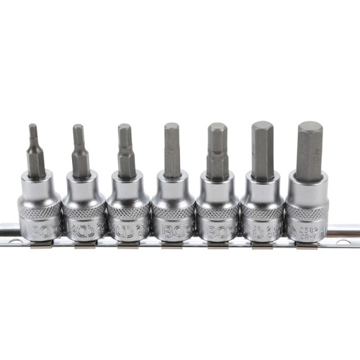 Set 7 varfuri imbus antrenare 3/8" (capete chei tubulare), imbus 3 - 10mm, BGS