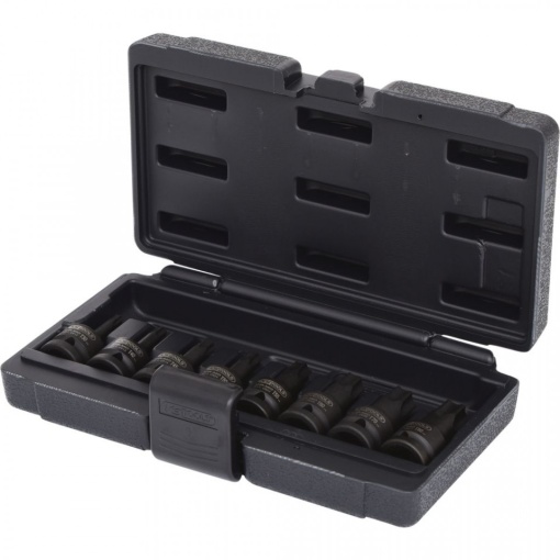 Set 8 mpiese capete impact profil torx, KS TOOLS, 1/2", T30-T80