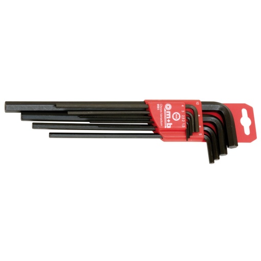 Set 9 chei lungi locas hexagonal, MOB 1,5-10 mm