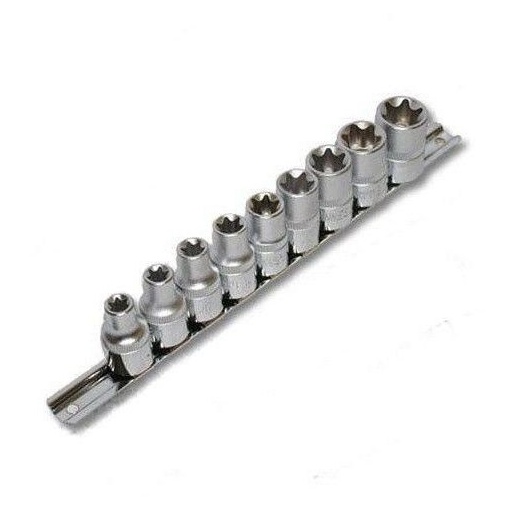 Set 9 piese cap cheie tubulara Jonnesway 1/2" E-Torx E10-E24