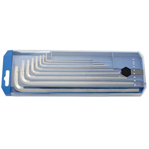 Set de 8 chei locas hexagonal lungi in cutie de plastic Unior 2-10 mm