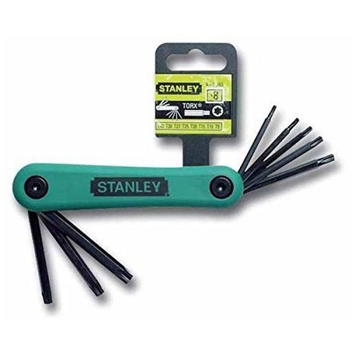 Stanley 4-69-263 Set 8 chei Torx pliabili in carcasa T9/T10/T15/T20/T25/T27/T30/T40