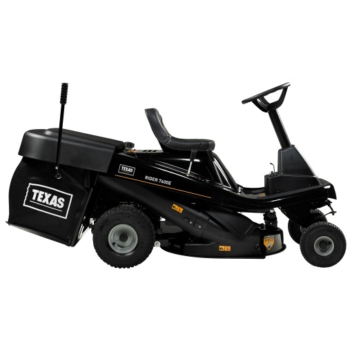 Texas Rider 7600E tractoras pentru tuns gazonul 3 in 1, 12CP, benzina, latime taiere 760mm, inaltime taiere 30-76mm, sac colector 170l, pornire electrica