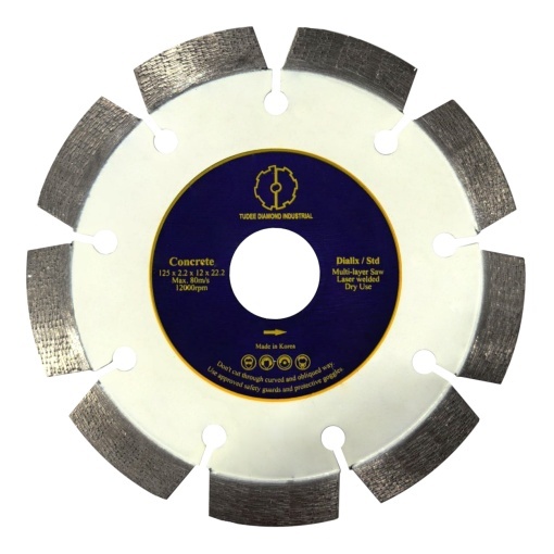 Tudee Disc diamantat debitare beton, standard, 125x22.2x12x2.2mm
