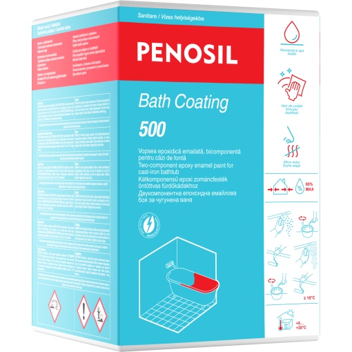Vopsea pentru renovare căzi de fontă PENOSIL Bath Coating 500, 960 gr