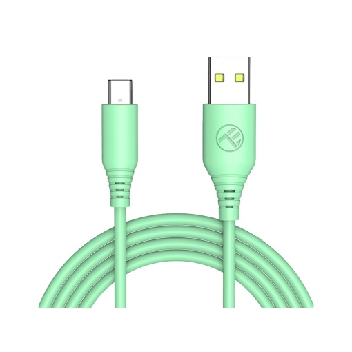 Cablu silicon Tellur USB to Type-C, 3A, 1m, verde
