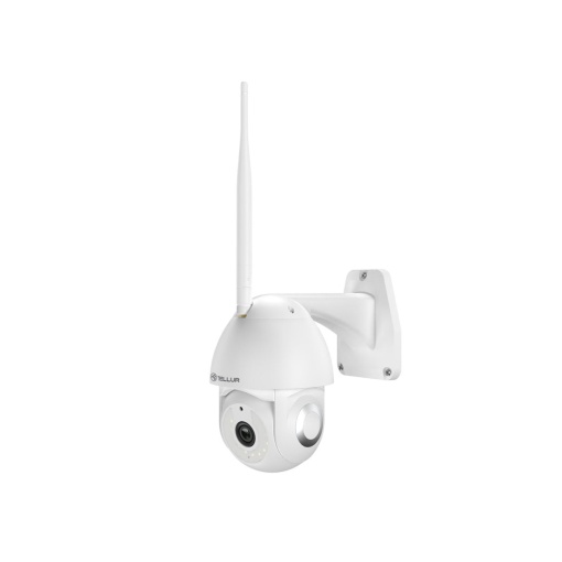 Cameră exterior WiFi Tellur Smart, 3MP, UltraHD, Autotracking, PTZ, Alb