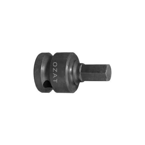 Cap cheie tubulara de impact OZAT 1/2" cu profil hexagon exterior, o piesa, standard, 18mm L45mm