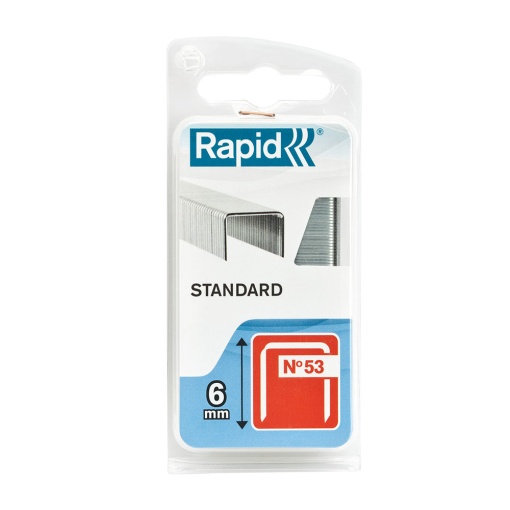 Capse Rapid 53 6 Standard, sarma subtire, decoratiuni, 1080 capse blister 40109560