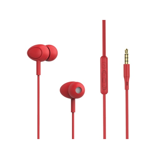 Căști in-ear cu fir Tellur Basic Gamma, microfon, roșu