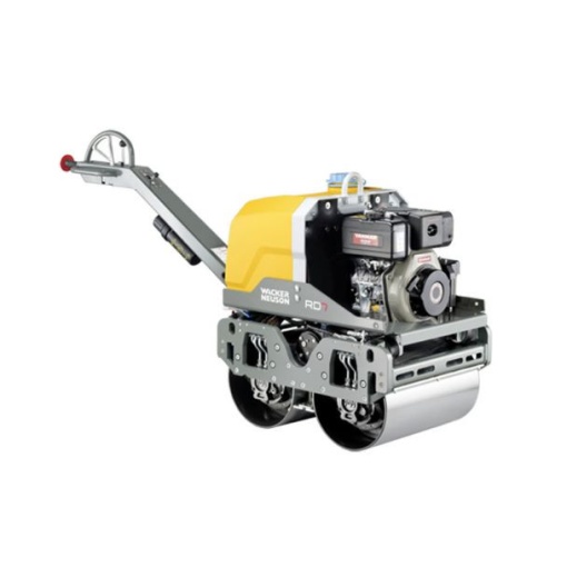 Cilindru compactor cu rola dubla Wacker Neuson RD7Yeh HRC, 697 kg, Yanmar, 650 mm, pornire electrica, contor ore