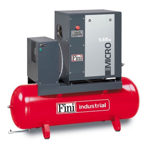 Compresor de aer cu surub Fini MICRO 5.5-08-270 ES, 400 V, 270 l, 5.5 kW, 8 bar, 720 l/min, cu uscator