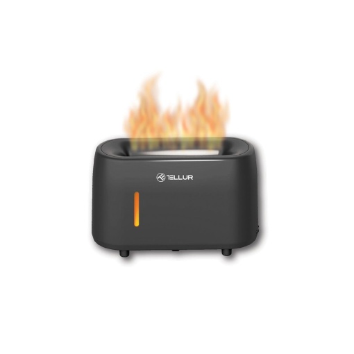Difuzor aromaterapie Flame Tellur, 240ml, 12 ore, telecomandă, gri
