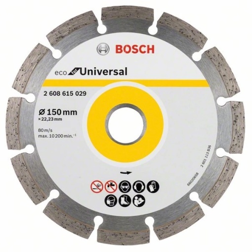 Disc diamantat de taiere segmentat Bosch taiere uscata 150x22.2x2.1 mm