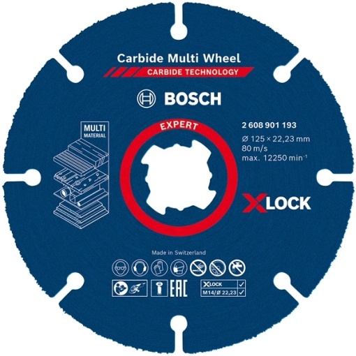 Disc taiere lemn Bosch EXPERT X-LOCK, 125x22.2x1 mm