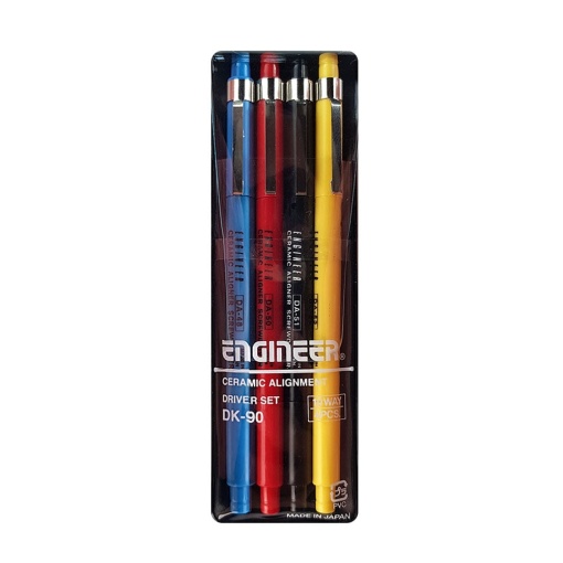 ENGINEER DK-90 Set 4 surubelnite electronisti ceramice cu 2 capete, prevenire scurt-circuit, alinire si reglaje fine componente electronice