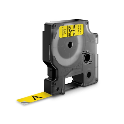 Etichete standard 12mm x 7m negru galben DYMO LabelManager D1 S0720580 45018