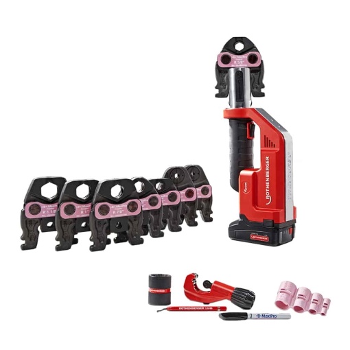 Masina de sertizat Rothenberger Romax Compact TT, set falci MaxiPro 1/4"-1 1/8", 1 x 2.0 Ah, EU
