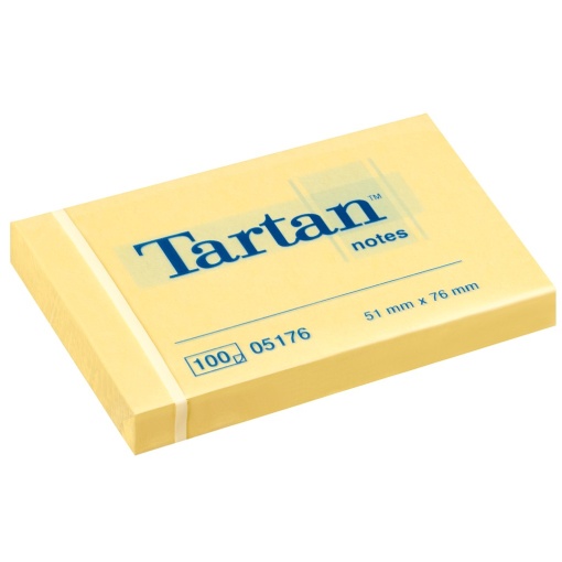 Notes adeziv 51 x 76 mm 100 file Tartan