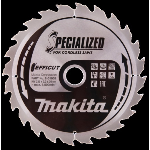 Panza fierastrau circular, lemn Makita, 235x30x2.2 mm, 24 dinti