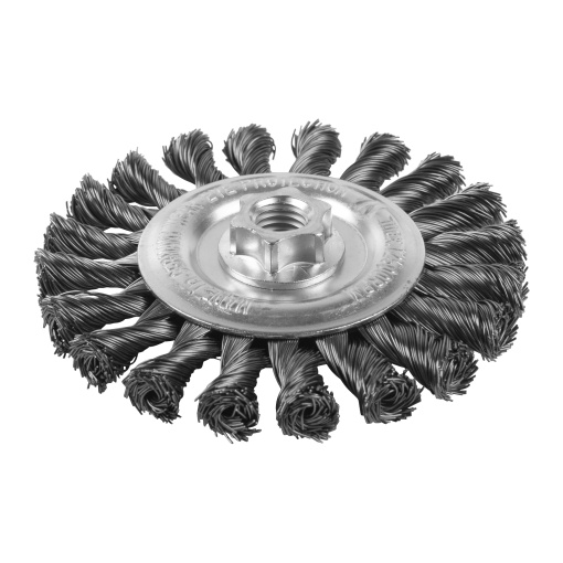 Perie rotunda rasucita Milwaukee M14, 115x14mm, otel, 0.5mm