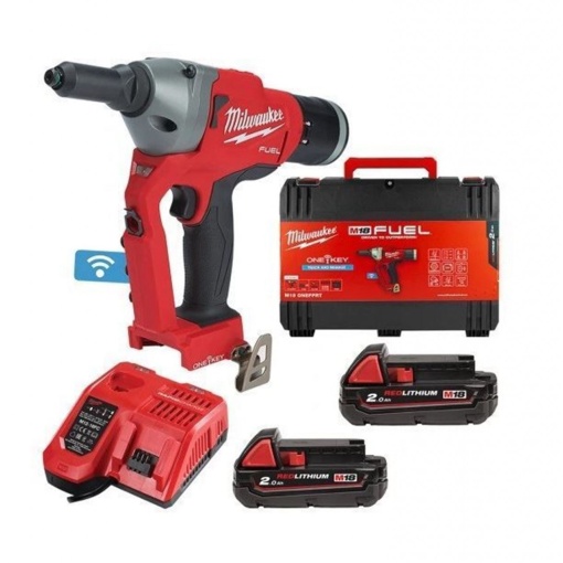 Pistol pentru nituit M18™ ONE-KEY™ M18 ONEFPRT-202X, 2 ACUMULATORI, INCARCATOR, CUTIE HD