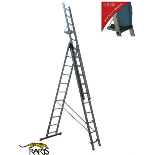 Scara aluminiu RARIS profesionala cu 3 tronsoane tip 3N