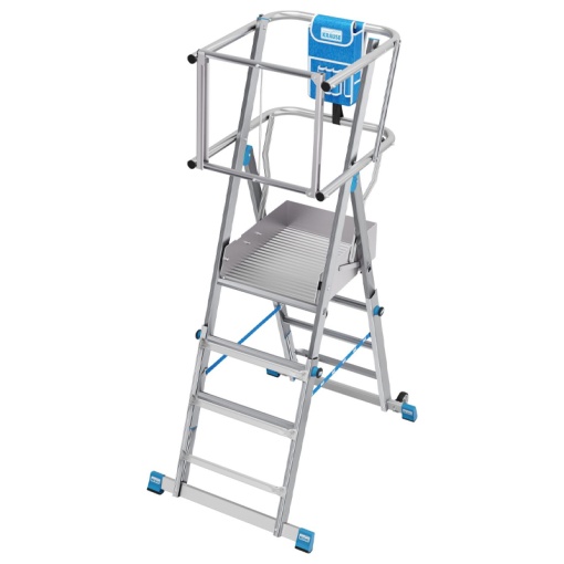 Scara Krause STABILO SkyMatic mobila telescopica, dubla cu trepte pe o parte, 3-5 trepte