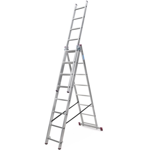 Scara multifunctionala din aluminiu Corda, 3x8 trepte