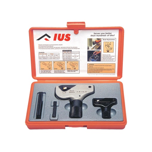 Set 2 scule dispozitive pentru reparat filete exterior IUS1000 - 256×152×46 mm