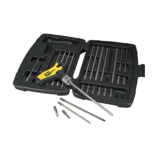 Set 27 piese biti cu maner in forma de T Stanley FATMAX