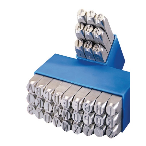 Set 27 poansoane litere mari HEIDENPETER 2,5 mm T