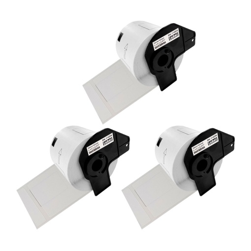Set 3 Etichete DK-11209 albe 29mm x 62mm suport plastic inclus compatibile Brother DK-11209 DK11209