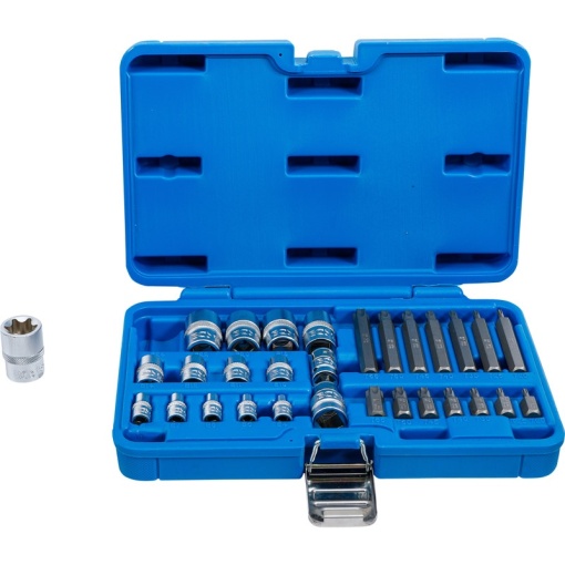 Set 30 piese (varfuri, capete chei), prindere 1/4", 3/8", 1/2"