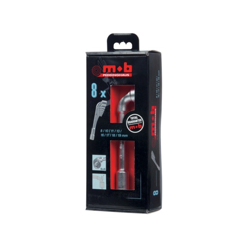 Set 8 piese chei pipa cu simplu hexagon, MOB SH in DISPLAYBOX 8-19 mm