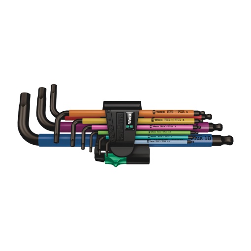 Set 9 x Chei imbus Metric Wera TORX Metric forma L protectie anticoroziva multicolor 05022089001