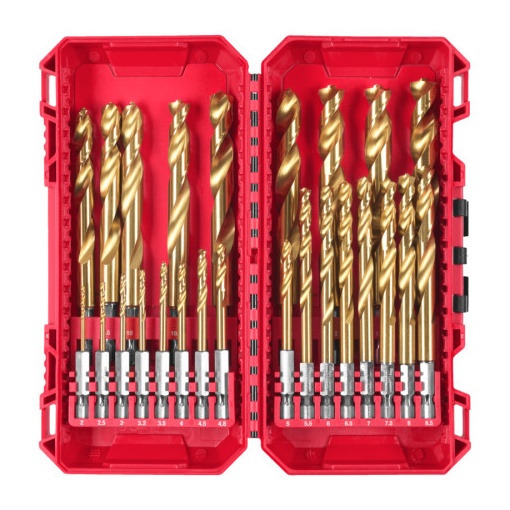 Set de 25 burghie Milwaukee HSS-G TIN RED HEX