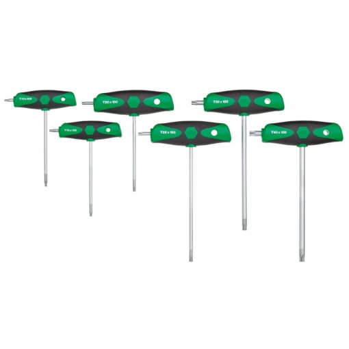 Set inbus profil TORX cu mâner T ComfortGrip WIHA, 6 piese, 2,74-6,65 mm